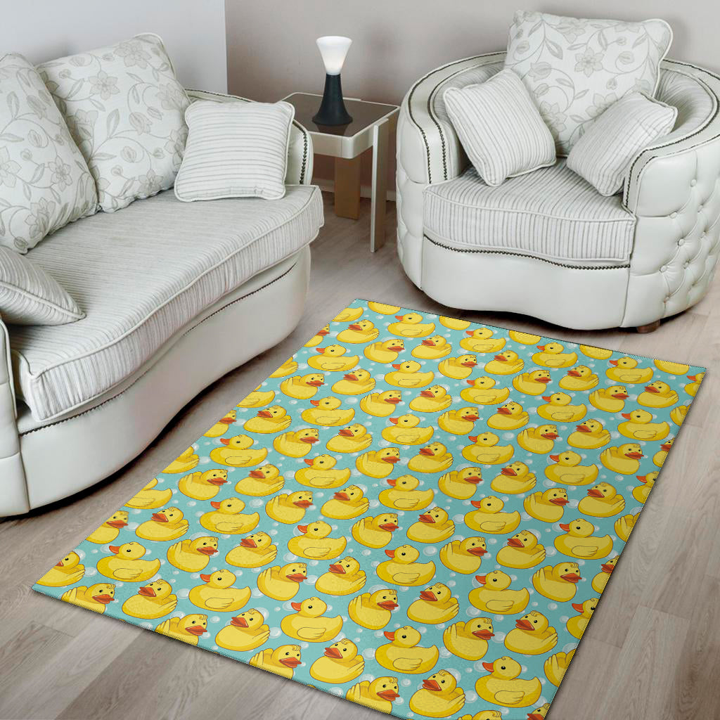 Cute Cartoon Duck Pattern Print Area Rug