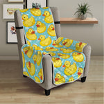 Cute Cartoon Duck Pattern Print Armchair Protector