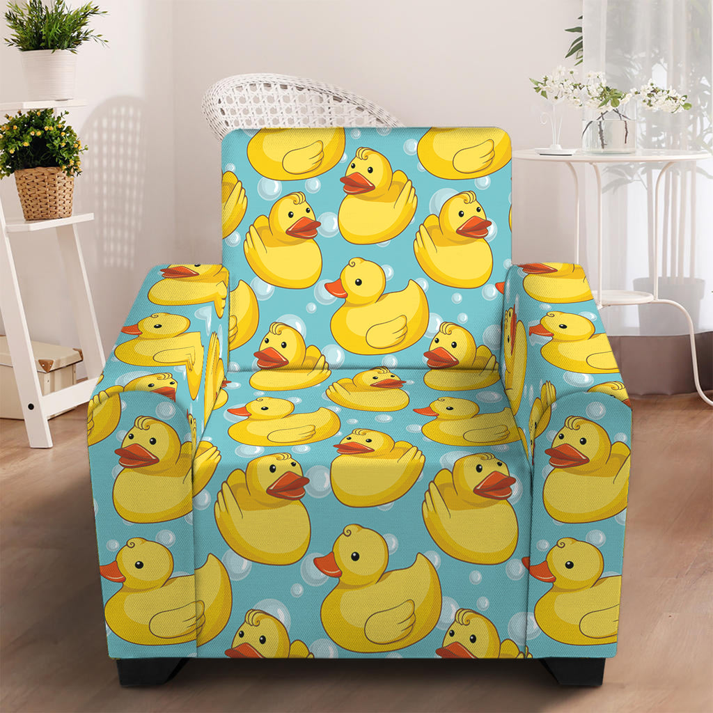 Cute Cartoon Duck Pattern Print Armchair Slipcover