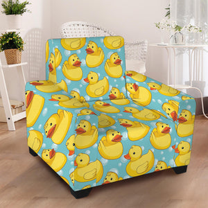 Cute Cartoon Duck Pattern Print Armchair Slipcover