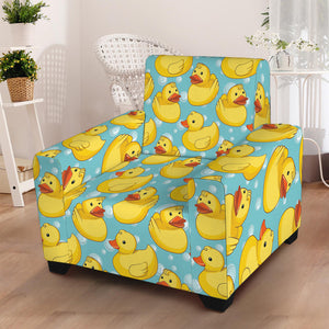 Cute Cartoon Duck Pattern Print Armchair Slipcover