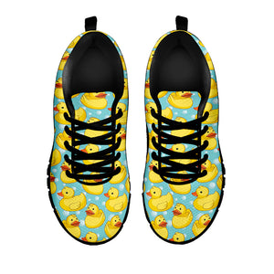 Cute Cartoon Duck Pattern Print Black Sneakers