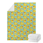 Cute Cartoon Duck Pattern Print Blanket