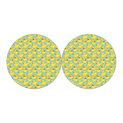 Cute Cartoon Duck Pattern Print Car Coasters