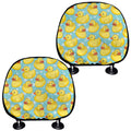 Cute Cartoon Duck Pattern Print Car Headrest Covers