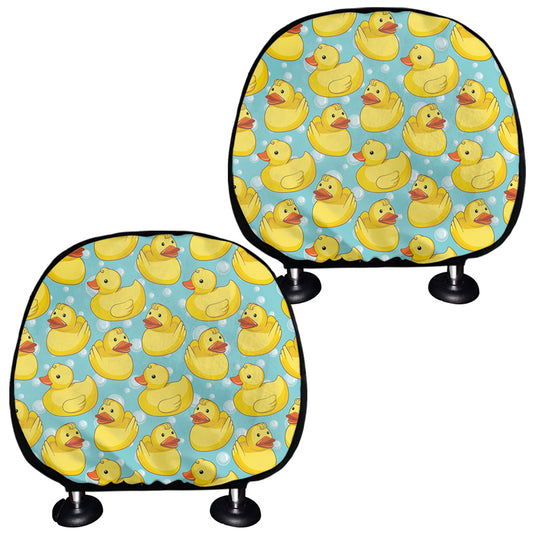 Cute Cartoon Duck Pattern Print Car Headrest Covers