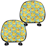 Cute Cartoon Duck Pattern Print Car Headrest Covers