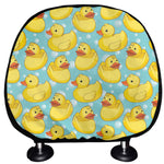 Cute Cartoon Duck Pattern Print Car Headrest Covers