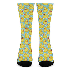 Cute Cartoon Duck Pattern Print Crew Socks