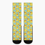 Cute Cartoon Duck Pattern Print Crew Socks