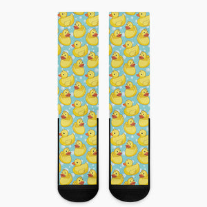 Cute Cartoon Duck Pattern Print Crew Socks