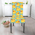 Cute Cartoon Duck Pattern Print Dining Chair Slipcover