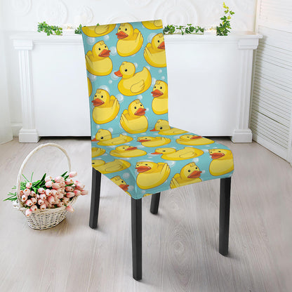 Cute Cartoon Duck Pattern Print Dining Chair Slipcover