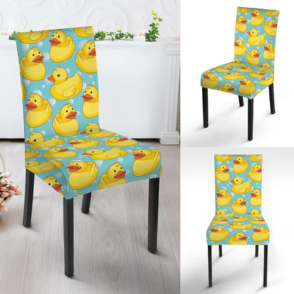 Cute Cartoon Duck Pattern Print Dining Chair Slipcover