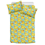 Cute Cartoon Duck Pattern Print Duvet Cover Bedding Set