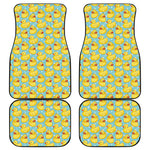 Cute Cartoon Duck Pattern Print Front and Back Car Floor Mats