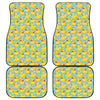 Cute Cartoon Duck Pattern Print Front and Back Car Floor Mats