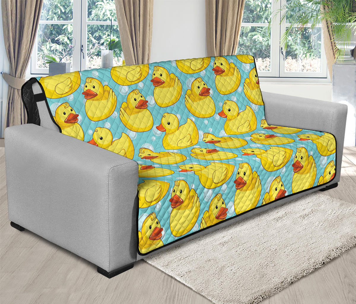 Cute Cartoon Duck Pattern Print Futon Protector