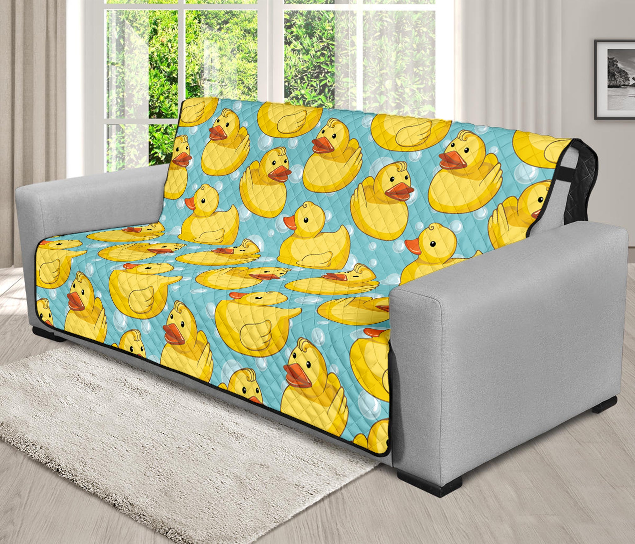 Cute Cartoon Duck Pattern Print Futon Protector