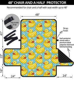 Cute Cartoon Duck Pattern Print Half Sofa Protector