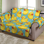 Cute Cartoon Duck Pattern Print Loveseat Protector