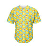 Cute Cartoon Duck Pattern Print Men's Baseball Jersey