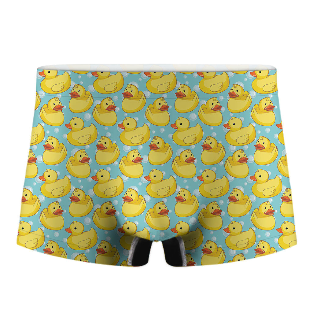 Cute Cartoon Duck Pattern Print Men's Boxer Briefs