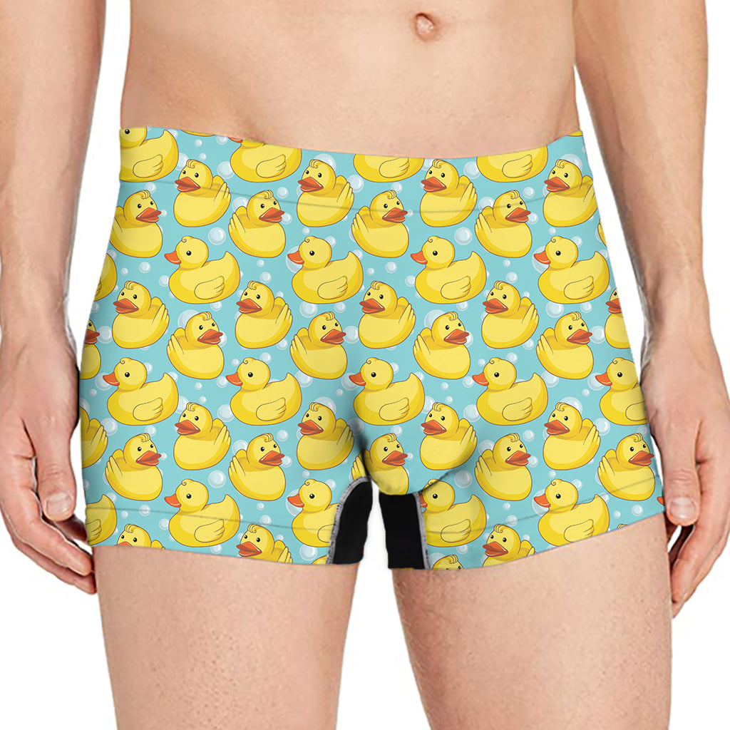 Cute Cartoon Duck Pattern Print Men's Boxer Briefs