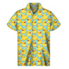 Cute Cartoon Duck Pattern Print Men's Short Sleeve Shirt