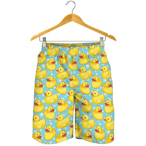 Cute Cartoon Duck Pattern Print Men's Shorts