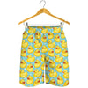 Cute Cartoon Duck Pattern Print Men's Shorts