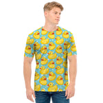 Cute Cartoon Duck Pattern Print Men's T-Shirt