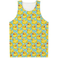 Cute Cartoon Duck Pattern Print Men's Tank Top