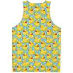 Cute Cartoon Duck Pattern Print Men's Tank Top