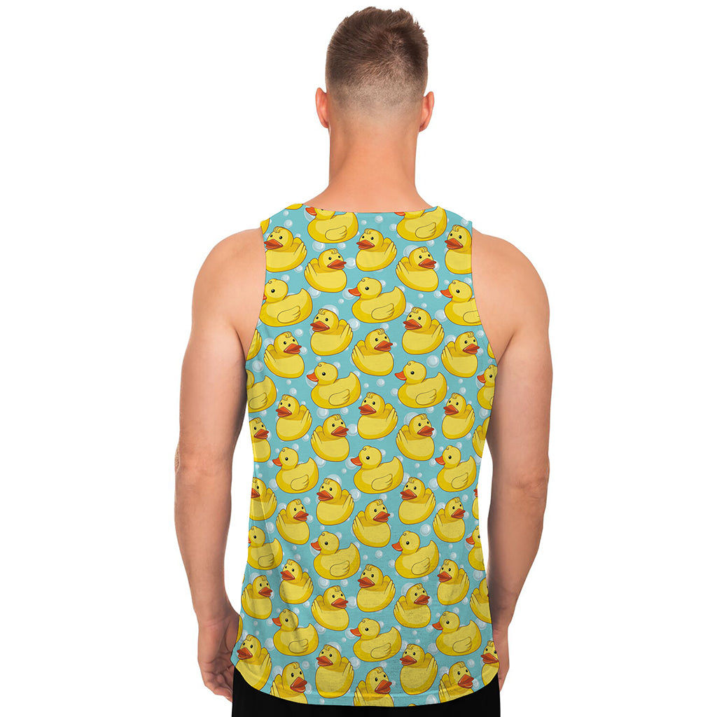 Cute Cartoon Duck Pattern Print Men's Tank Top