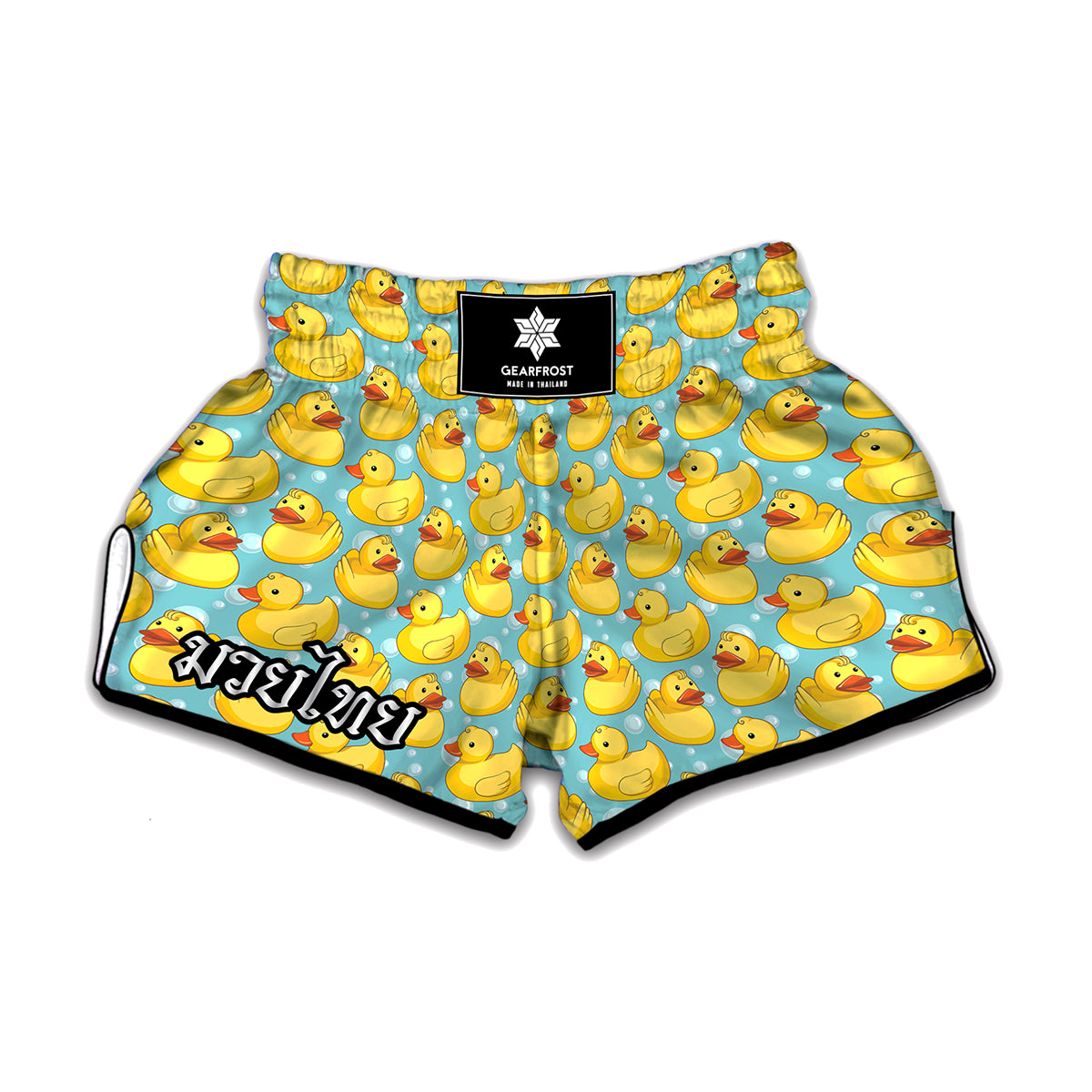 Cute Cartoon Duck Pattern Print Muay Thai Boxing Shorts