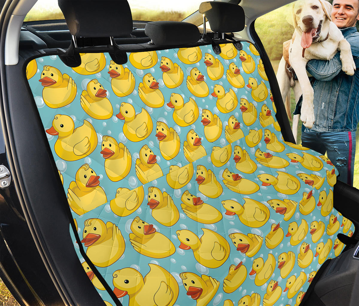 Cute Cartoon Duck Pattern Print Pet Car Back Seat Cover