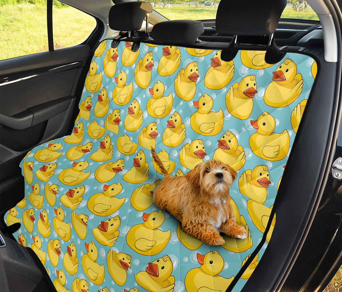 Cute Cartoon Duck Pattern Print Pet Car Back Seat Cover