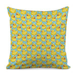 Cute Cartoon Duck Pattern Print Pillow Cover