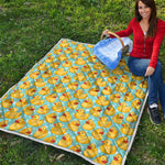 Cute Cartoon Duck Pattern Print Quilt