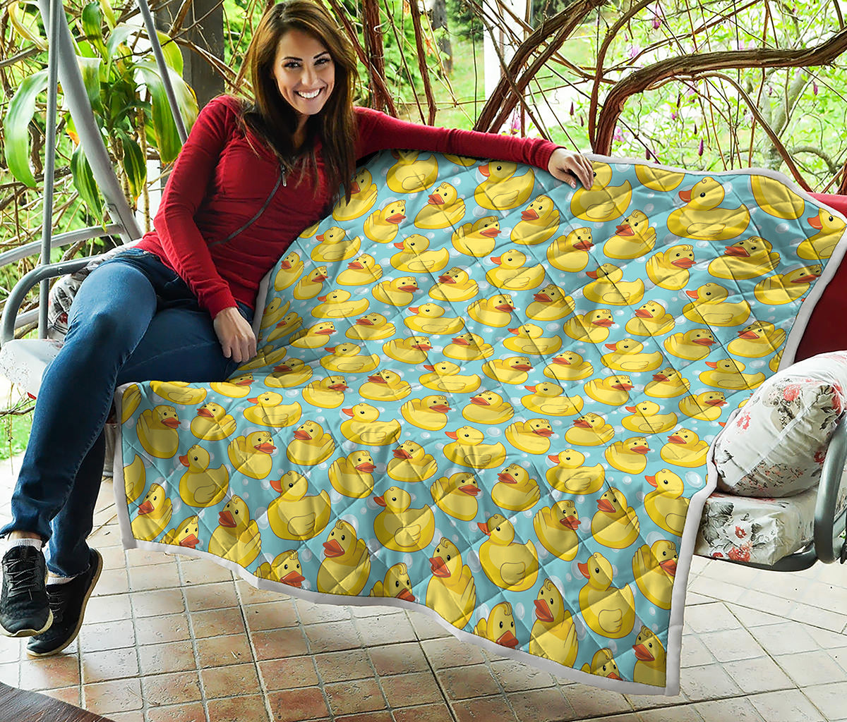 Cute Cartoon Duck Pattern Print Quilt