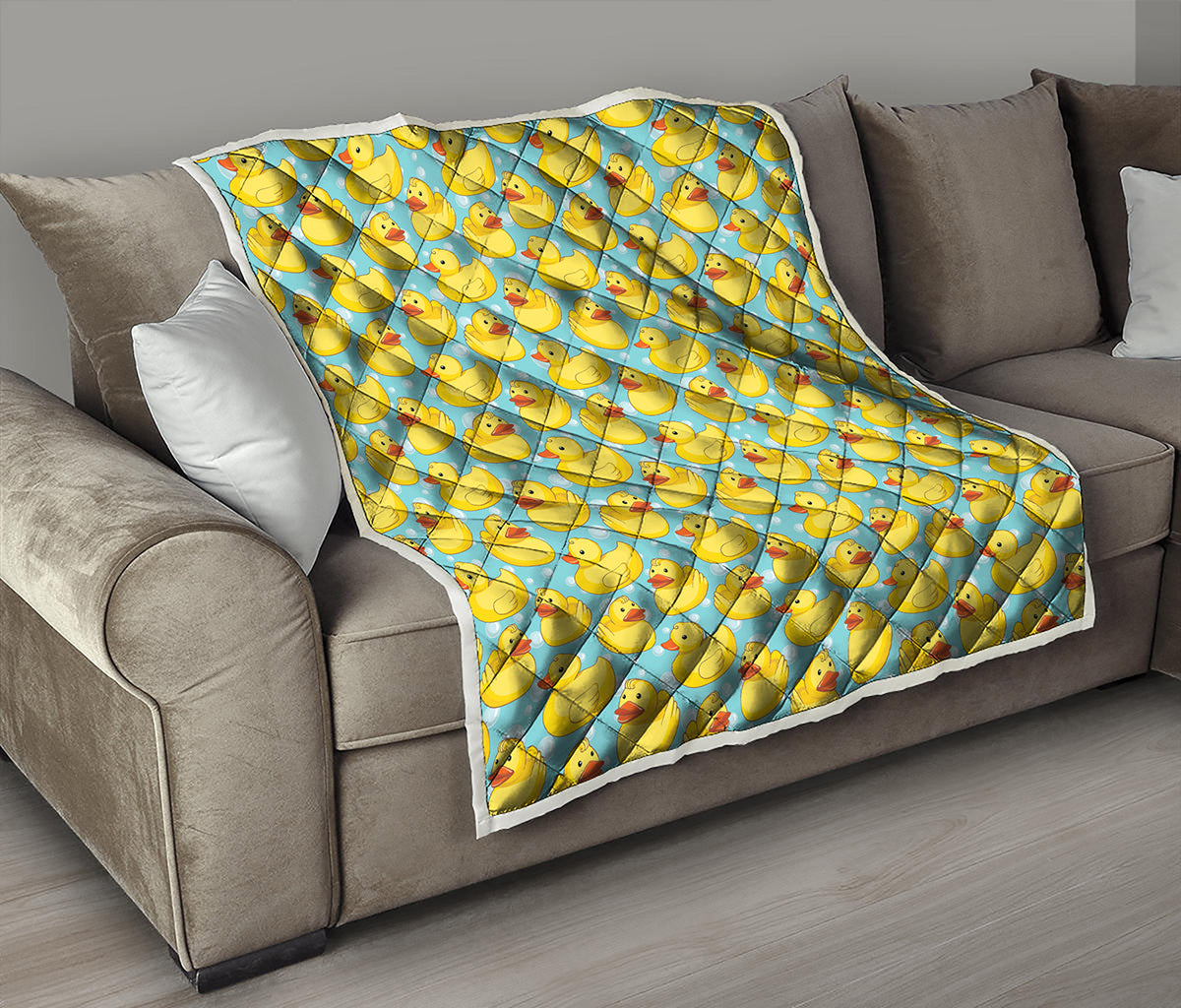 Cute Cartoon Duck Pattern Print Quilt
