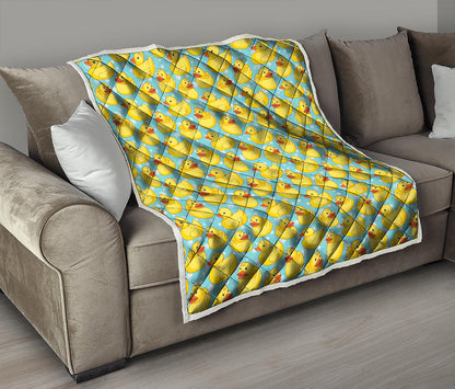 Cute Cartoon Duck Pattern Print Quilt