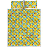Cute Cartoon Duck Pattern Print Quilt Bed Set