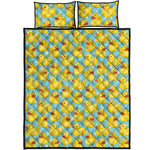 Cute Cartoon Duck Pattern Print Quilt Bed Set