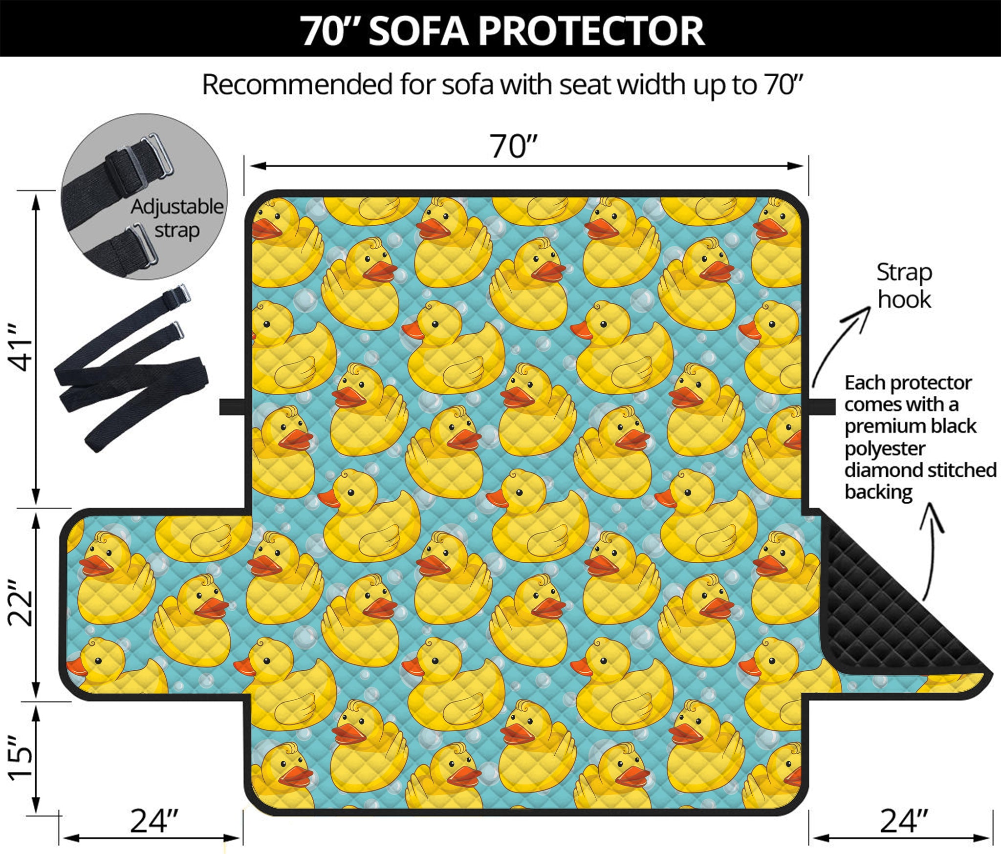 Cute Cartoon Duck Pattern Print Sofa Protector