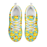 Cute Cartoon Duck Pattern Print White Sneakers