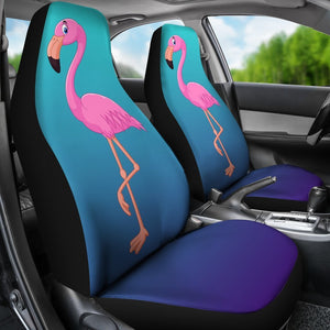 Cute Cartoon Flamingo Universal Fit Car Seat Covers GearFrost