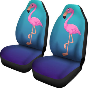 Cute Cartoon Flamingo Universal Fit Car Seat Covers GearFrost