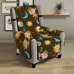 Cute Cartoon Gemini Pattern Print Armchair Protector